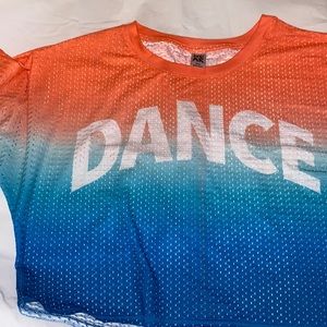 Zumba colorful dance crop top